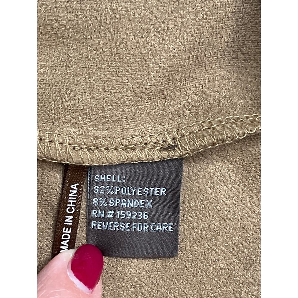 J. McLaughlin Lori faux suede pull on Hazelnut leggings, size medium,24” inseam - Picture 4 of 10